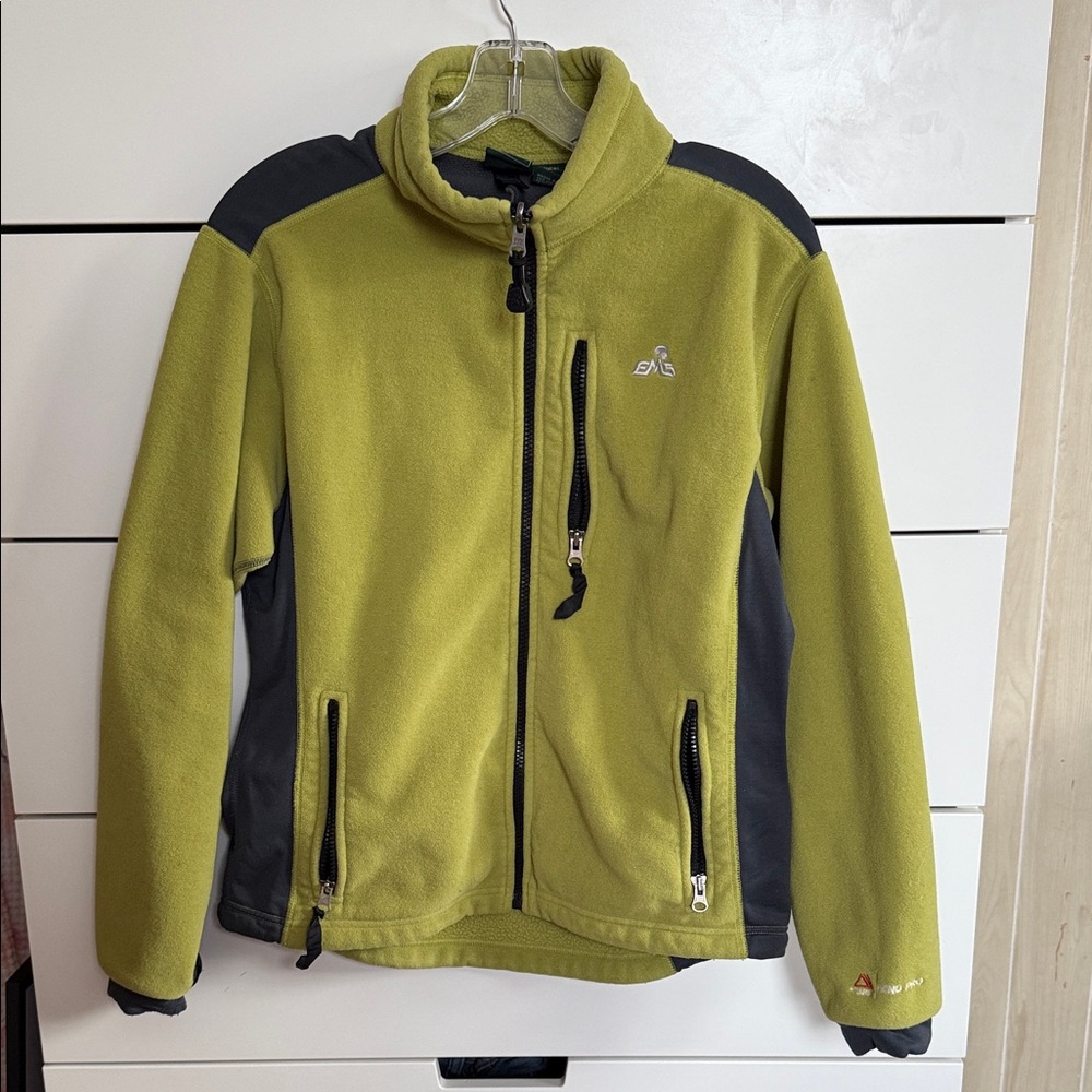 Women's Green and Black Fleece Jacket